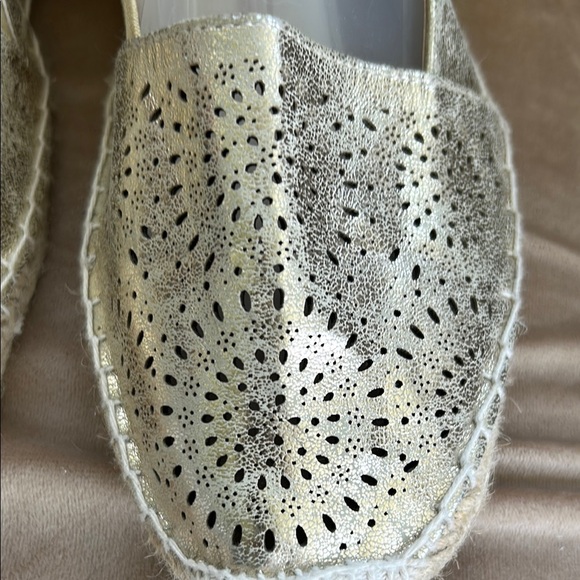 Gold Espadrille Flats - Picture 3 of 7
